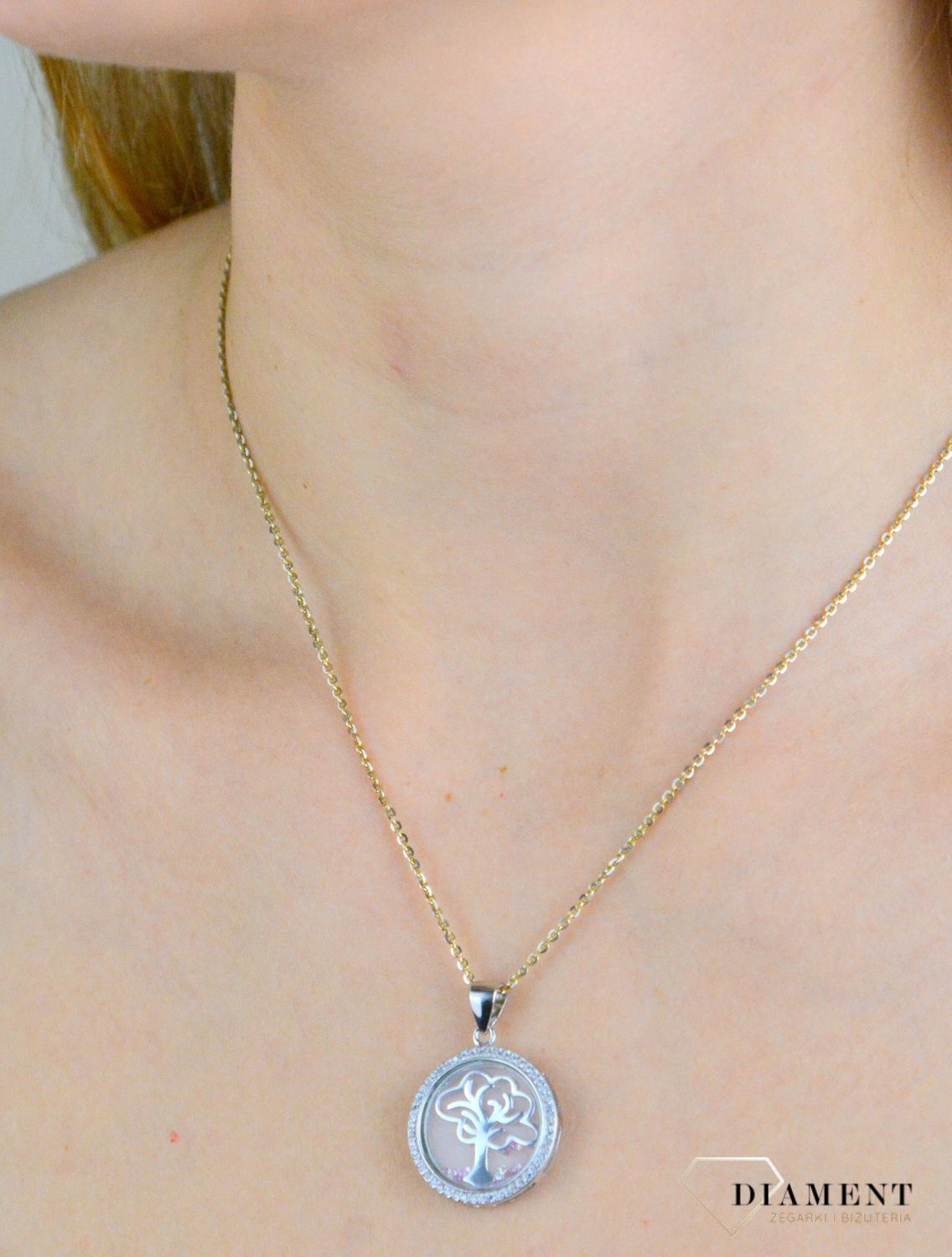Srebrna zawieszka damska 925 drzewko szczęścia z ruchomymi cyrkoniami DIA-ZAW-10979-925.jpg