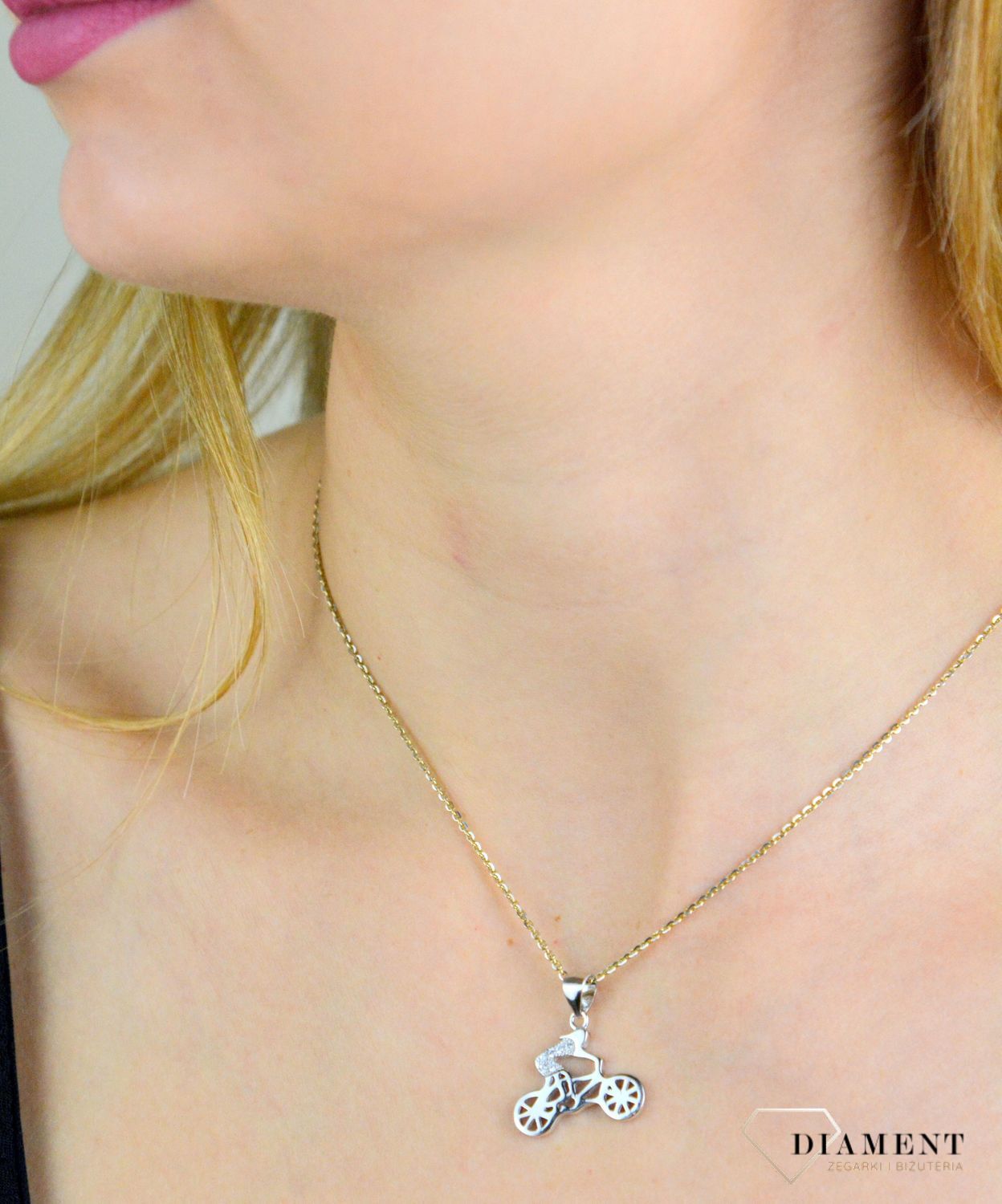 Srebrna zawieszka 925 w kształcie roweru DIA-ZAW-10980-925.jpg
