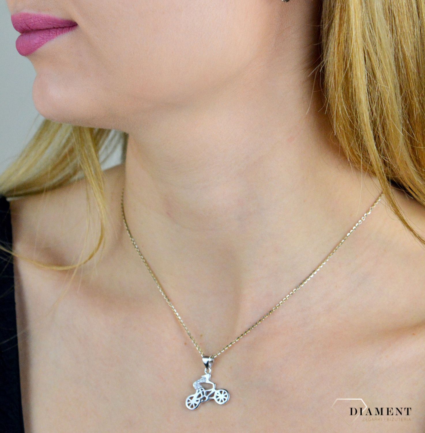Srebrna zawieszka 925 w kształcie roweru DIA-ZAW-10980-925.jpg