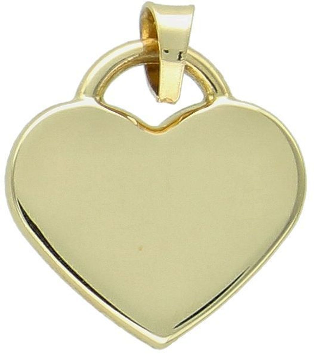 Zawieszka złota serce gładkie pr 585, DIA-ZAW-10993-585 Złota zawieszka próby 585 o wadze 0,85 grama w kształcie gładkiego serca to elegancki i ponadczasowy dodatek1.jpg
