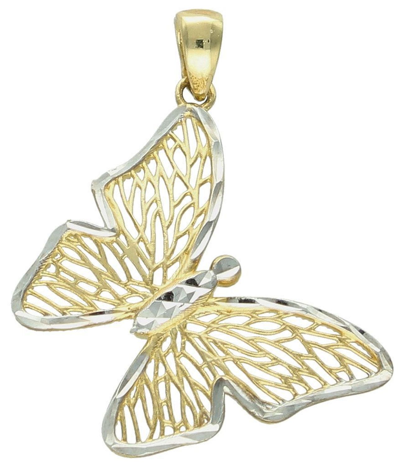 Zawieszka złota motyl ażurowy pr 585, DIA-ZAW-11100-585 Wisiorek został wykonany z wysokiej jakości złota próby 585. Złoto to jeden z 2.jpg