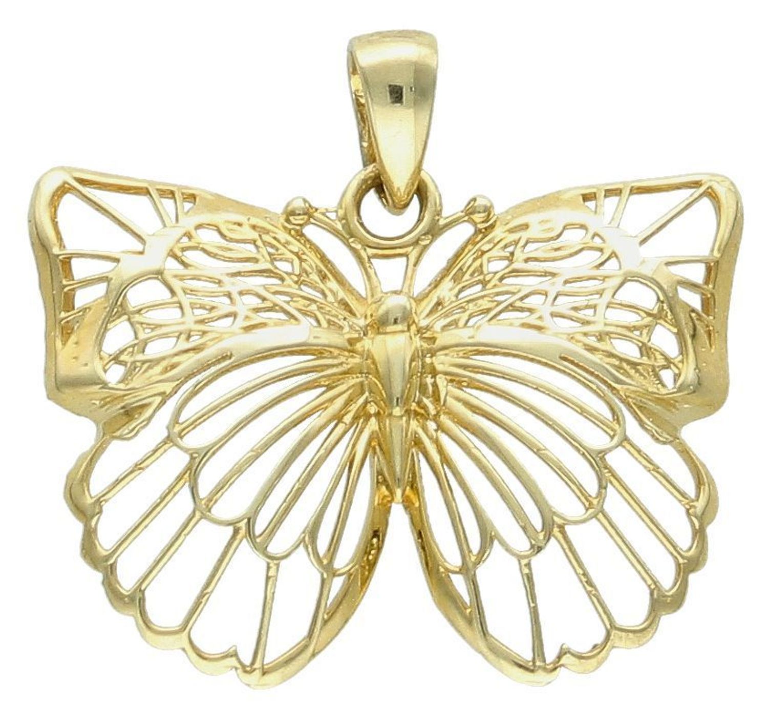 Zawieszka złota motyl ażurowy pr 585, DIA-ZAW-11101-585 Wisiorek został wykonany z wysokiej jakości złota próby 585. Złoto to jeden z najpopularniejszych kruszców, cenione przez kobiety 1.jpg