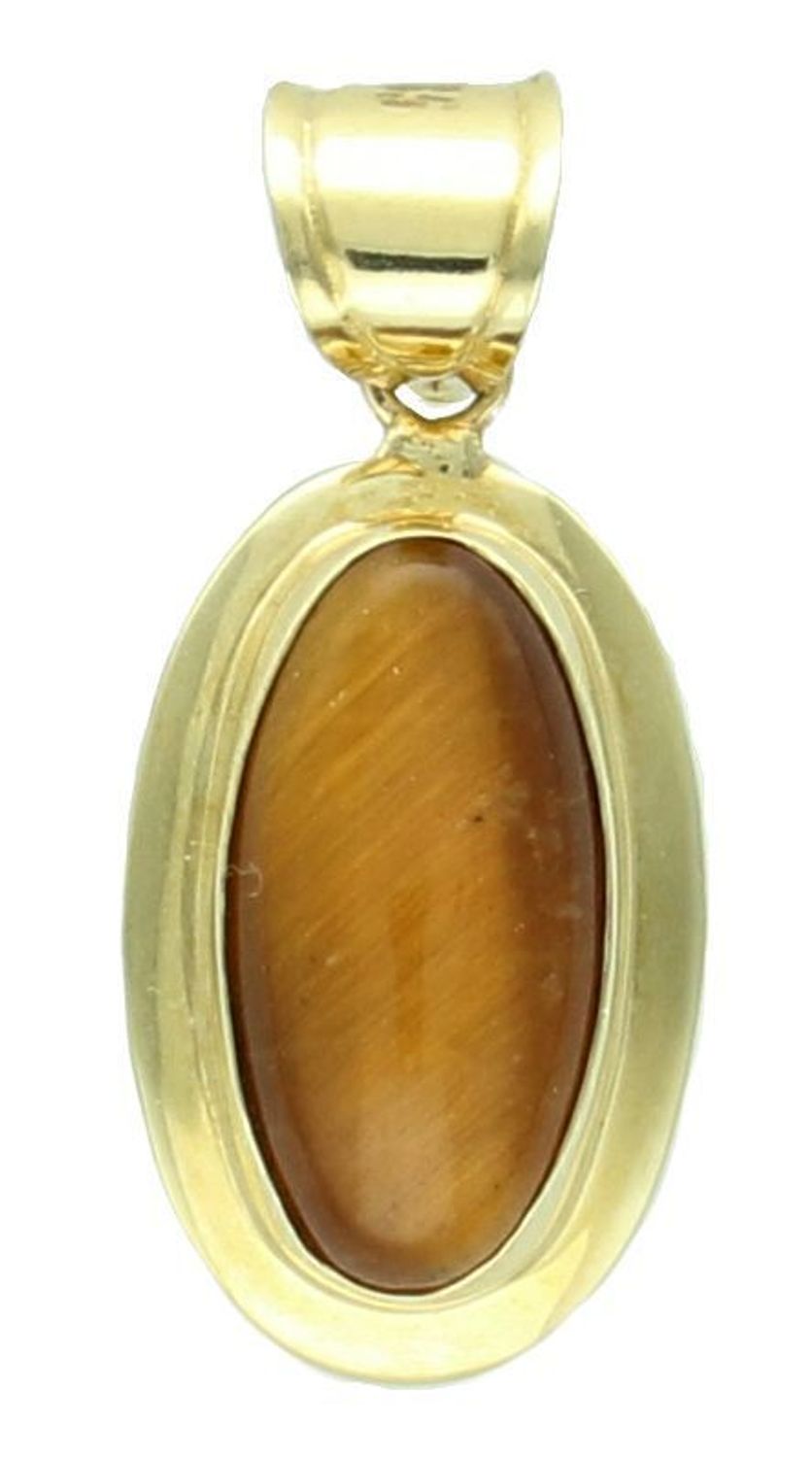 Złota zawieszka z kamieniem naturalnym tygrysie oko próba 585 DIA-ZAW-11126-585.jpg