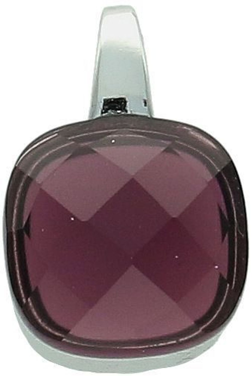 Elegancka zawieszka srebrna próba 925 w kształcie kwadratu, zdobiona fioletową cyrkonią. Waga 2,50 g, wymiary 1,7 cm x 1,0 cm. Idealna do codziennej i wieczorowej stylizacji.1.jpg