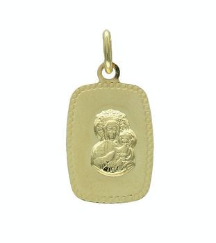 Zawieszka złota z wizerunkiem Matki Boskiej Częstochowskiej 585 Złoty Medalik DIA-ZAW-11202-585.jpg