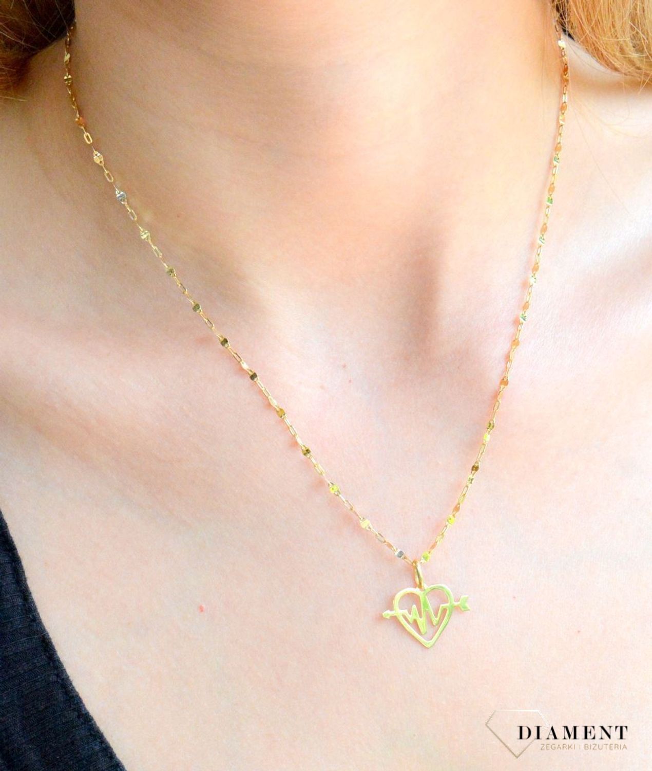 Złota zawieszka 585 serce z linią życia DIA-ZAW-11423-585.jpg