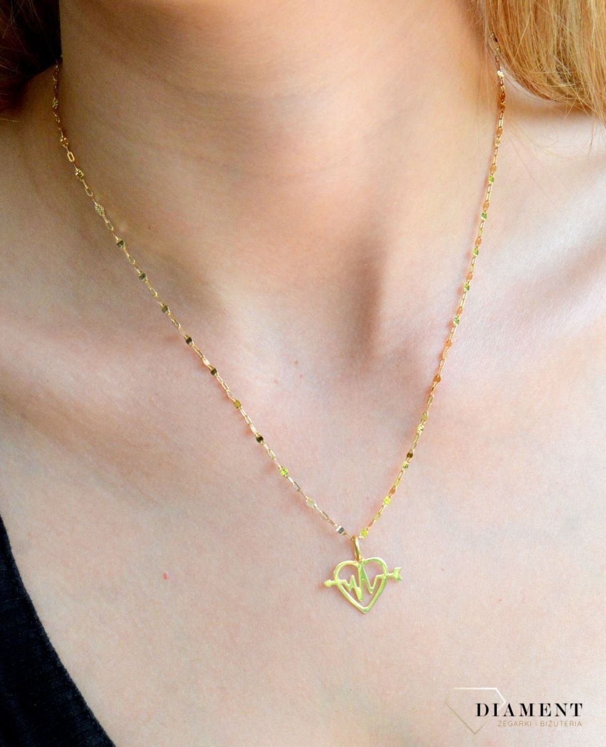 Złota zawieszka 585 serce z linią życia DIA-ZAW-11423-585.jpg