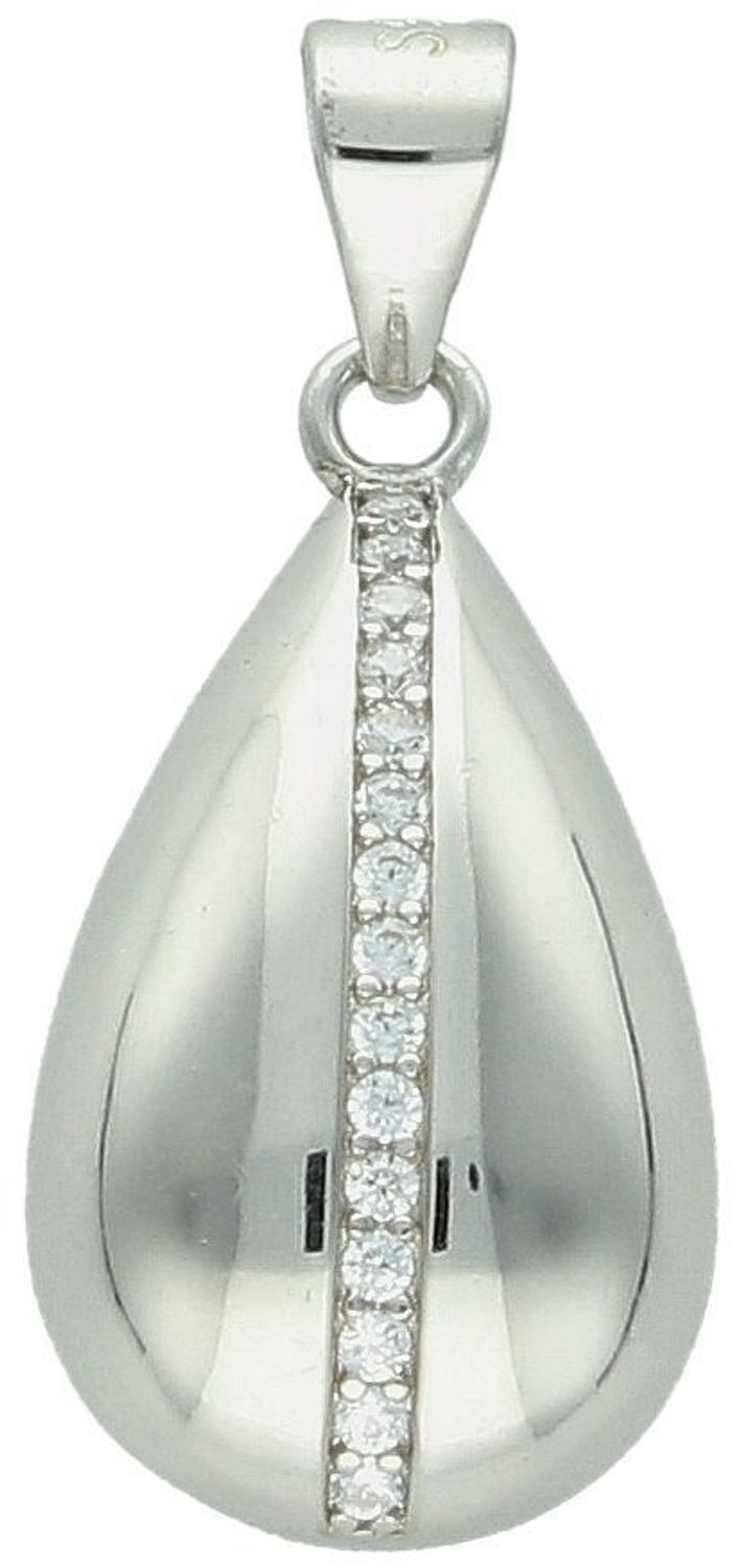Zawieszka srebrna łezka z cyrkoniami próba 925, DIA-ZAW-11470-925 Zawieszka srebrna w kształcie łezki to elegancka biżuteria, która doda blasku każdej stylizacji. 1.jpg