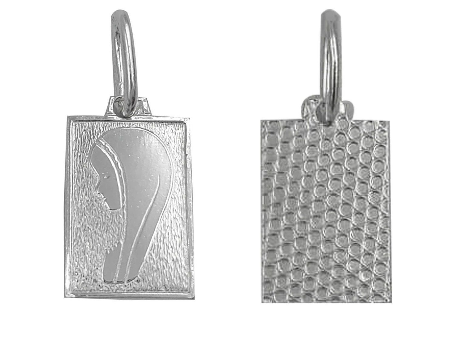 Srebrny medalik prostokątny z Matką Boską Fatimską  DIA-ZAW-11523-925. Srebrny medalik z Matką Boską. Medalik srebrny prostokątny. Srebrny medalik na pamiątkę Chrztu lub Komunii. Srebrny medalik z Matką Boską na prezent (2).jpg