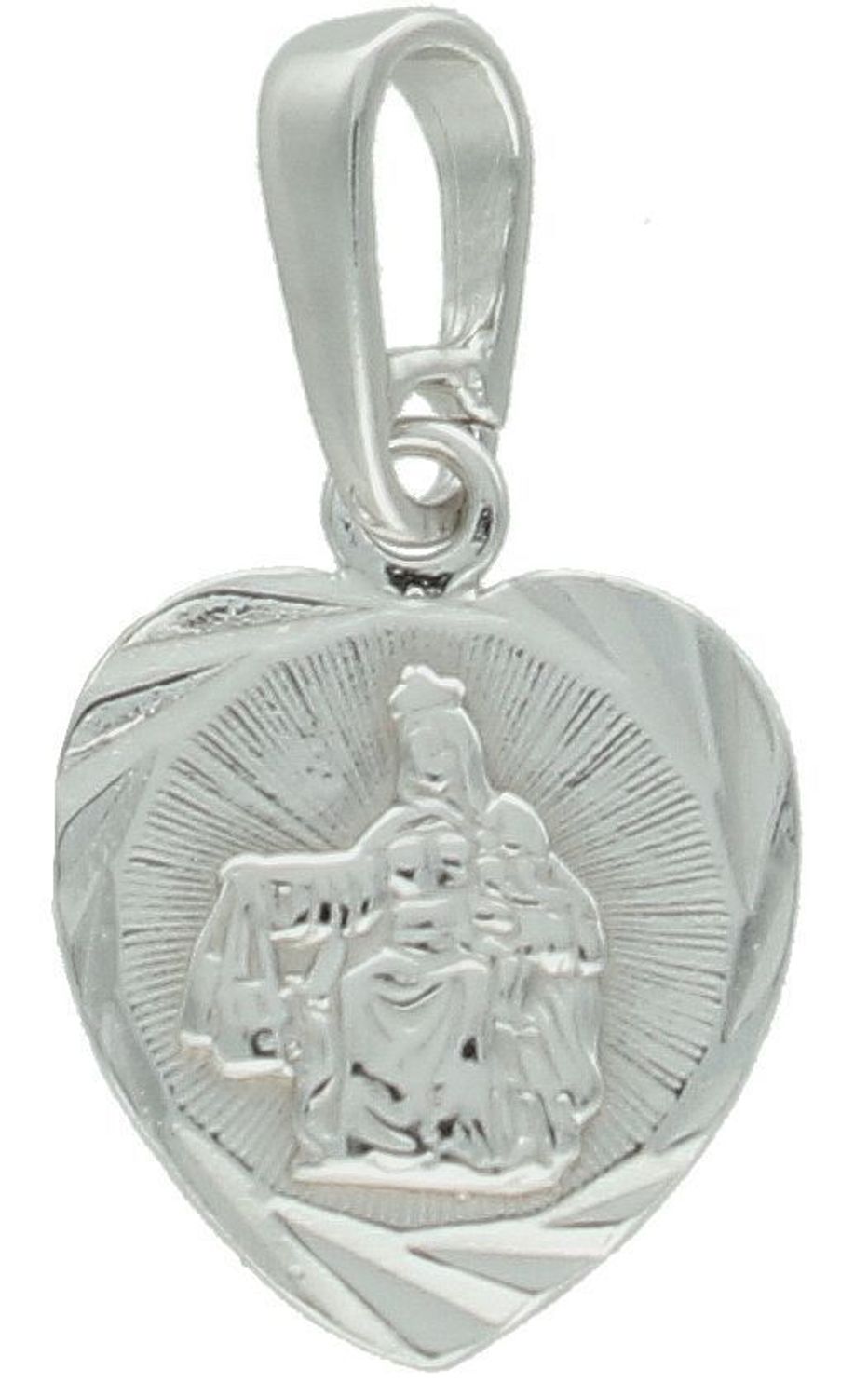 Srebrna zawieszka medalik szkaplerzny w sercu DIA-ZAW-11527-925. Srebrna zawiesza szkaplerz. Srebrny medalik z wizerunkiem świętych. Medalik srebrny na prezent. Medalik srebrny na chrzest, komunię,.jpg