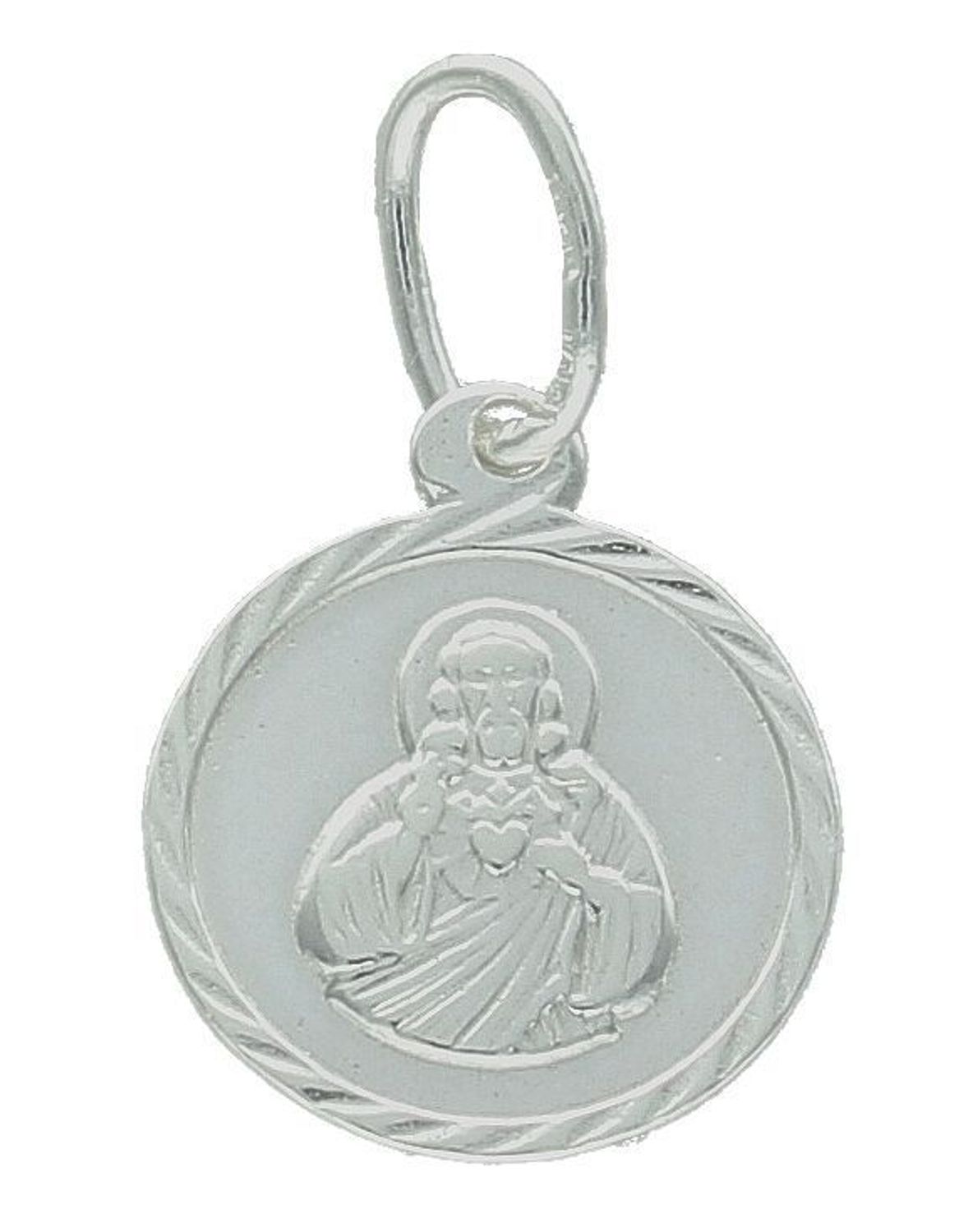 Srebrna zawieszka okrągły medalik Szkaplerz DIA-ZAW-11538-925. Srebrna zawiesza ze szkaplerzem. Srebrny medalik z wizerunkiem świętych. Medalik srebrny na prezent. Medalik srebrny na chrzest, komunię, bierzmowanie..jpg