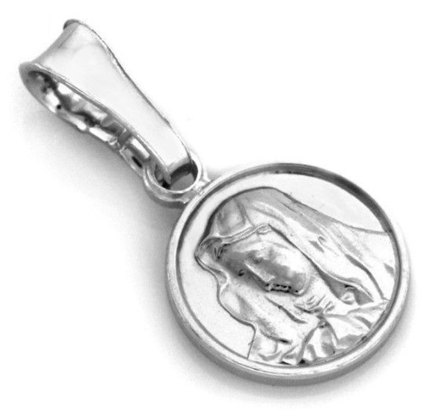 Srebrny medalik okrągły z Matką Boską DIA-ZAW-11539-925. Srebrny medalik z Matką Boską. Medalik srebrny okrągły. Srebrny medalik jako pamiątka bierzmowania czy chrztu. Medalik srebrny na prezent..jpg