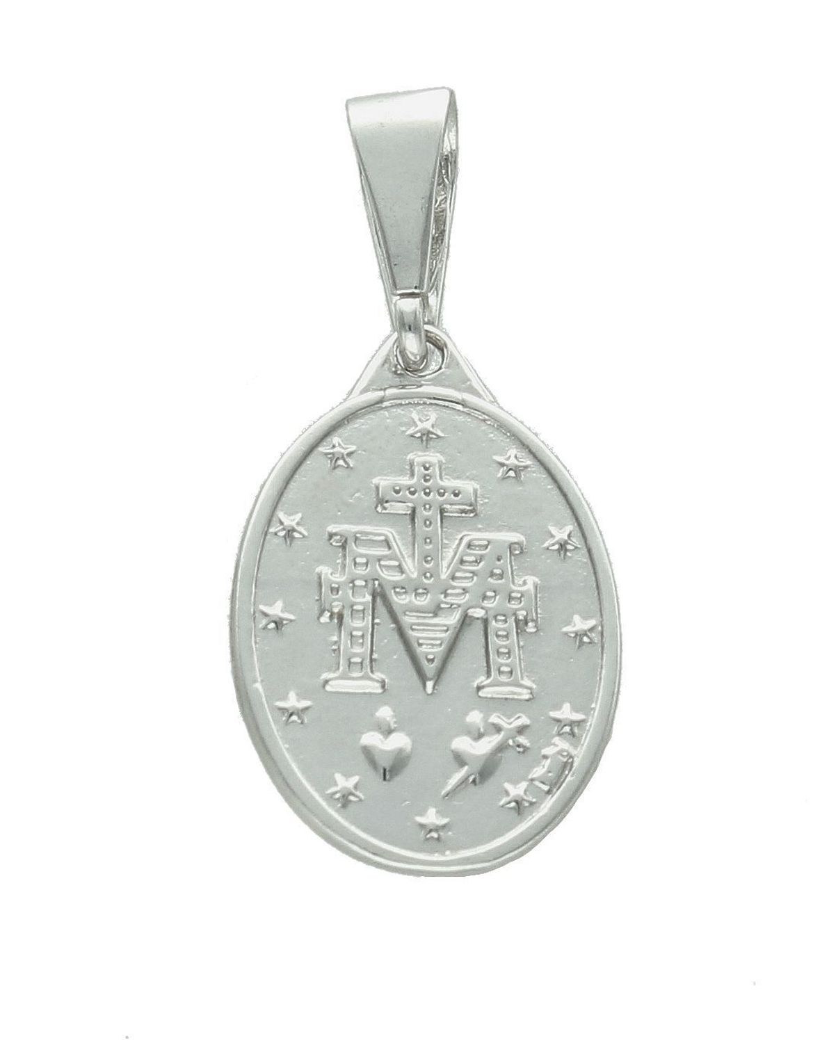 Srebrna zawieszka owalny medalik dwustronny rodowany Matka Boża Niepokalana DIA-ZAW-11544R-925. Srebrna zawiesza z Matką Bożą. Srebrny medalik z wizerunkiem świętych. Medalik srebrny na prezent. Medalik srebrny na chrzest, komunię, bie (1).jpg