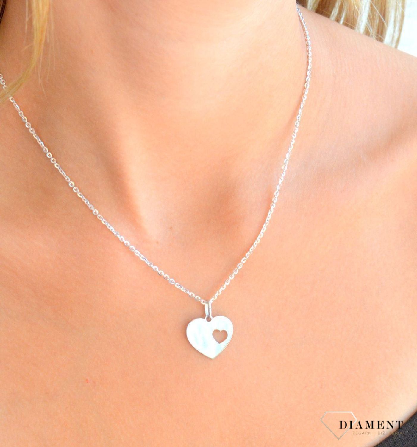 Srebrna zawieszka damska 925 gładkie serce blaszka do graweru DIA-ZAW-11834-925.jpg