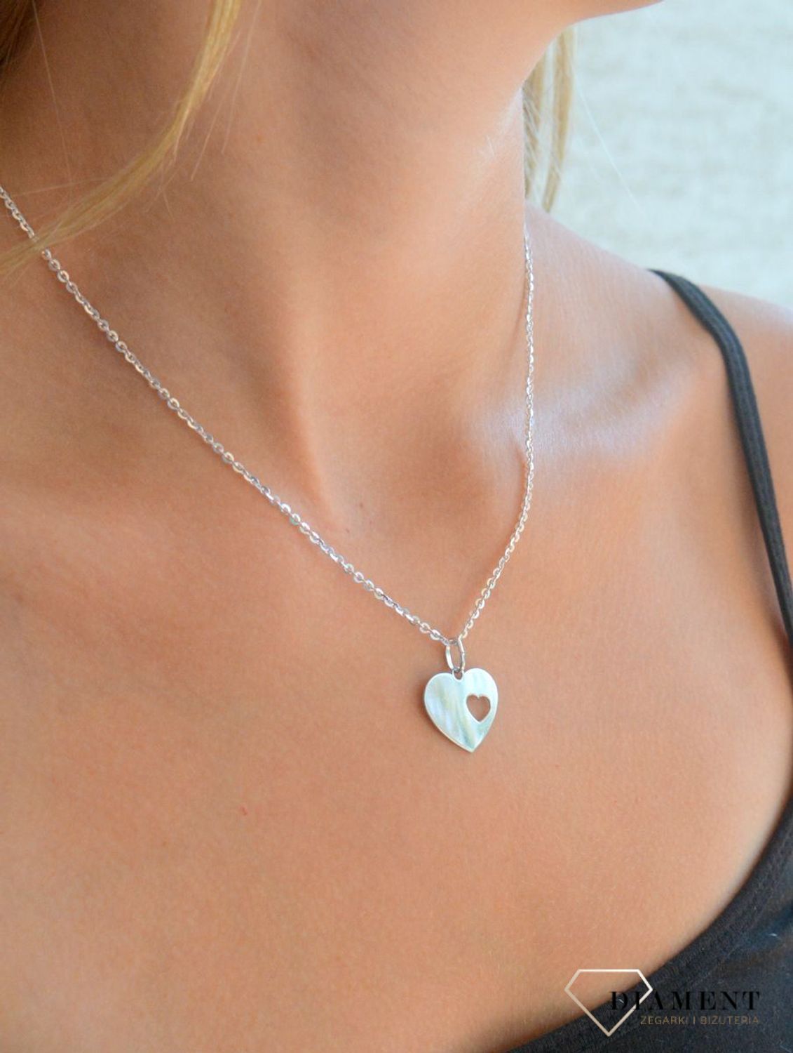 Srebrna zawieszka damska 925 gładkie serce blaszka do graweru DIA-ZAW-11834-925.jpg