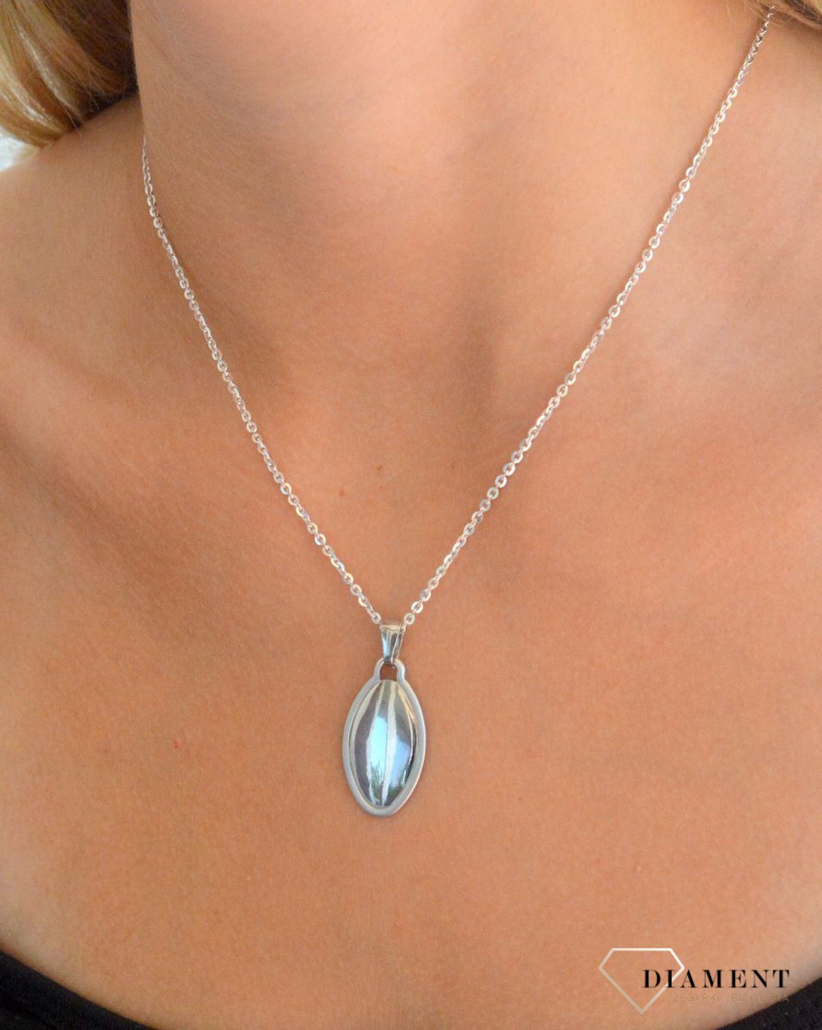 Srebrna zawieszka 925 prosta blaszka owalna do graweru DIA-ZAW-11845-925.jpg