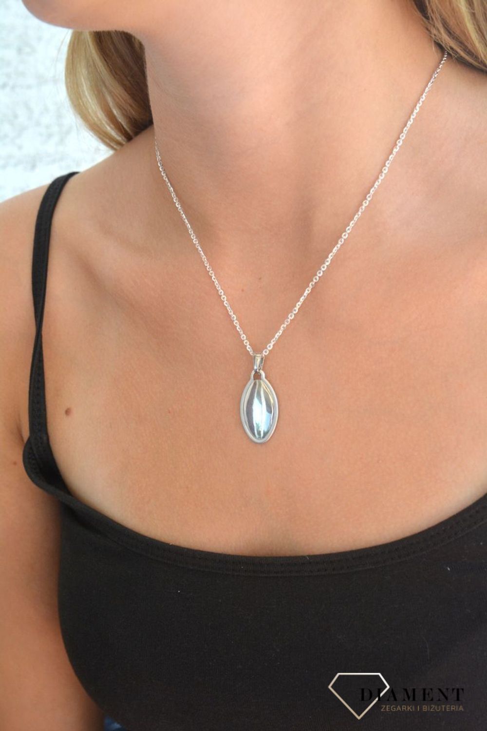 Srebrna zawieszka 925 prosta blaszka owalna do graweru DIA-ZAW-11845-925.jpg