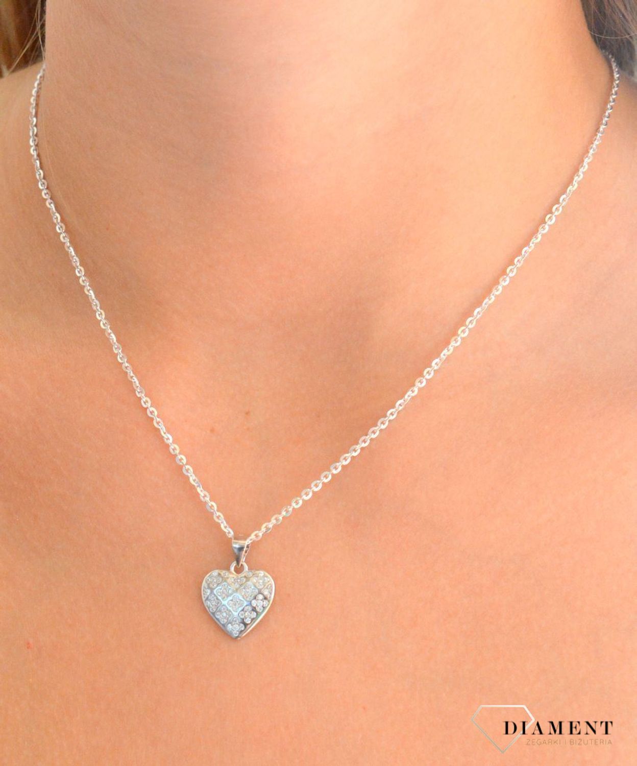 Srebrna zawieszka damska 925 serce z cyrkoniami DIA-ZAW-11847-925.jpg