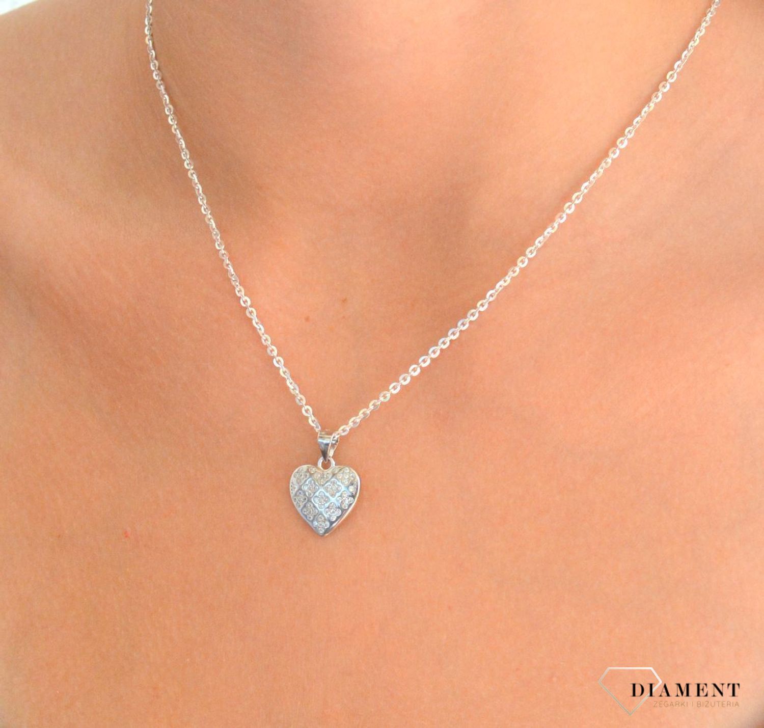 Srebrna zawieszka damska 925 serce z cyrkoniami DIA-ZAW-11847-925.jpg