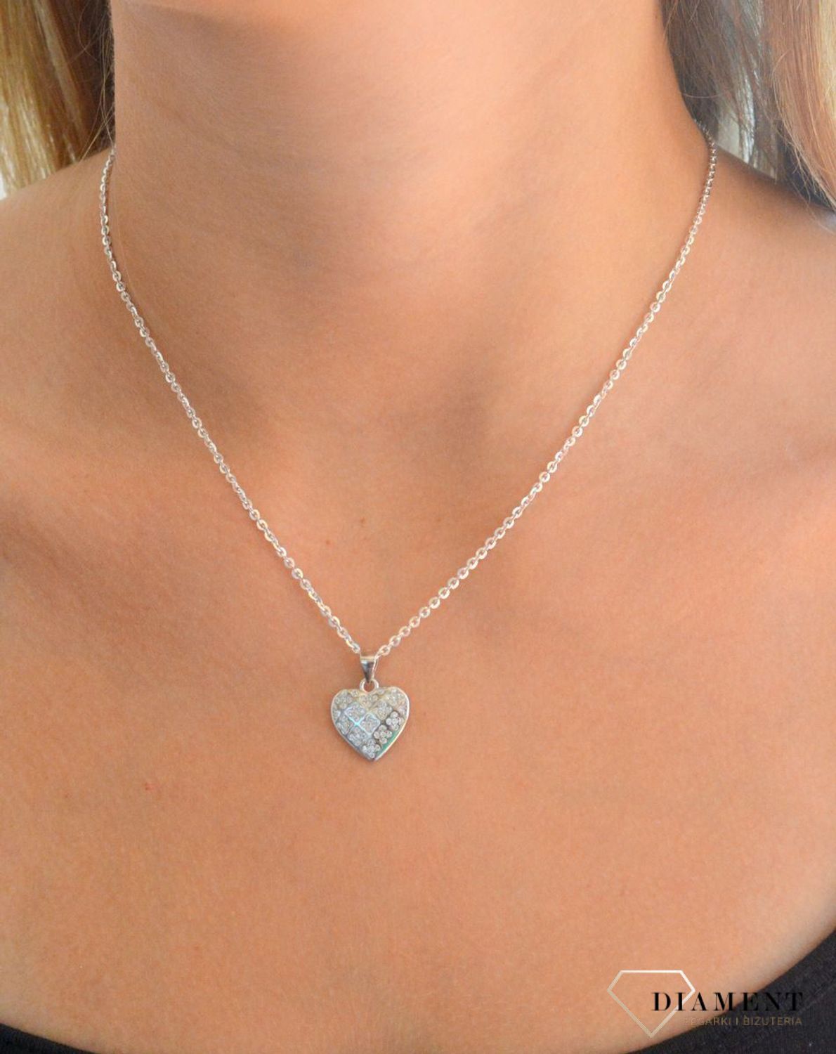 Srebrna zawieszka damska 925 serce z cyrkoniami DIA-ZAW-11847-925.jpg