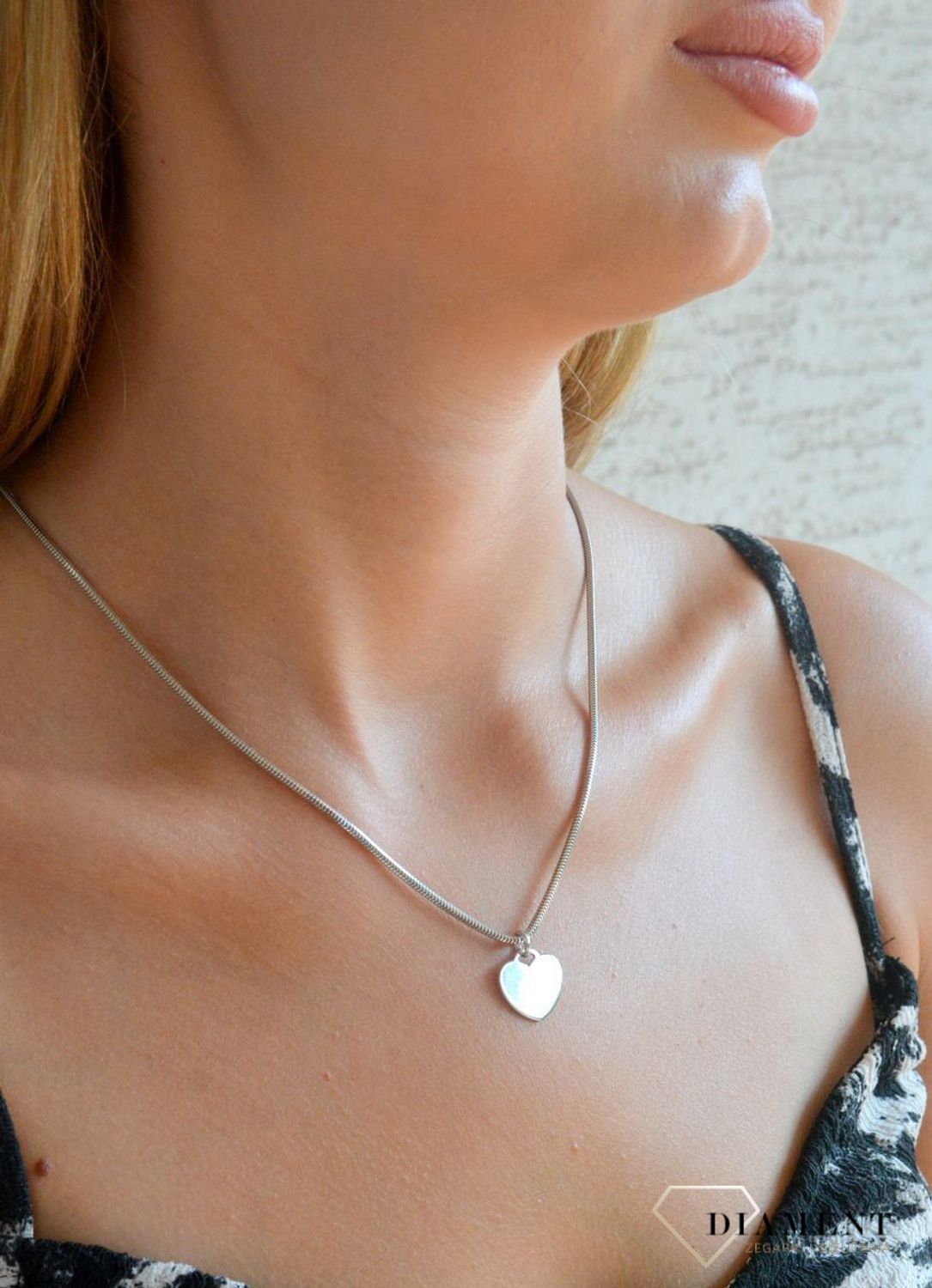 Srebrna zawieszka damska 925 gładkie serce blaszka do graweru DIA-ZAW-11850-925.jpg