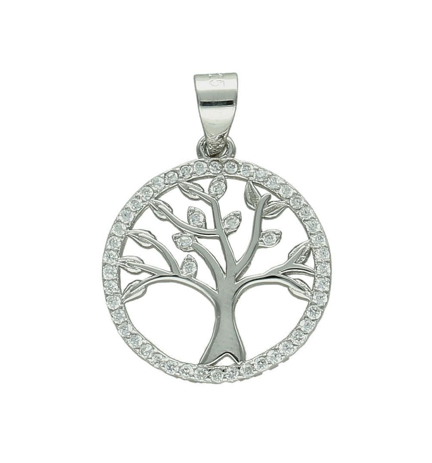 Srebrna zawieszka drzewko szczęścia z białymi cyrkoniami DIA-ZAW-11852-925.jpg