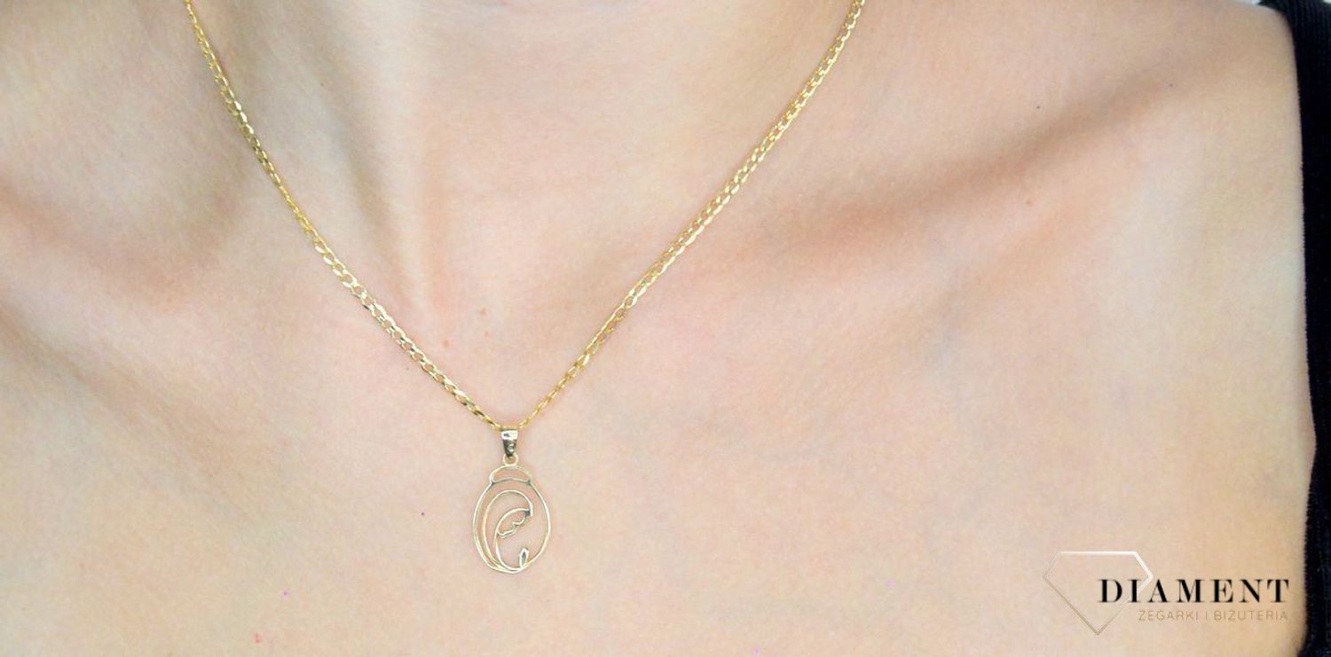 Złota zawieszka 585 owalny medalik z Maryją DIA-ZAW-11942-585. Złota zawieszka damska. Złota zawieszka próby 585. Złota zawieszka medalik święty. Złota zawieszka idealna na prezent. Medalik na chrzest, komunię ..jpg