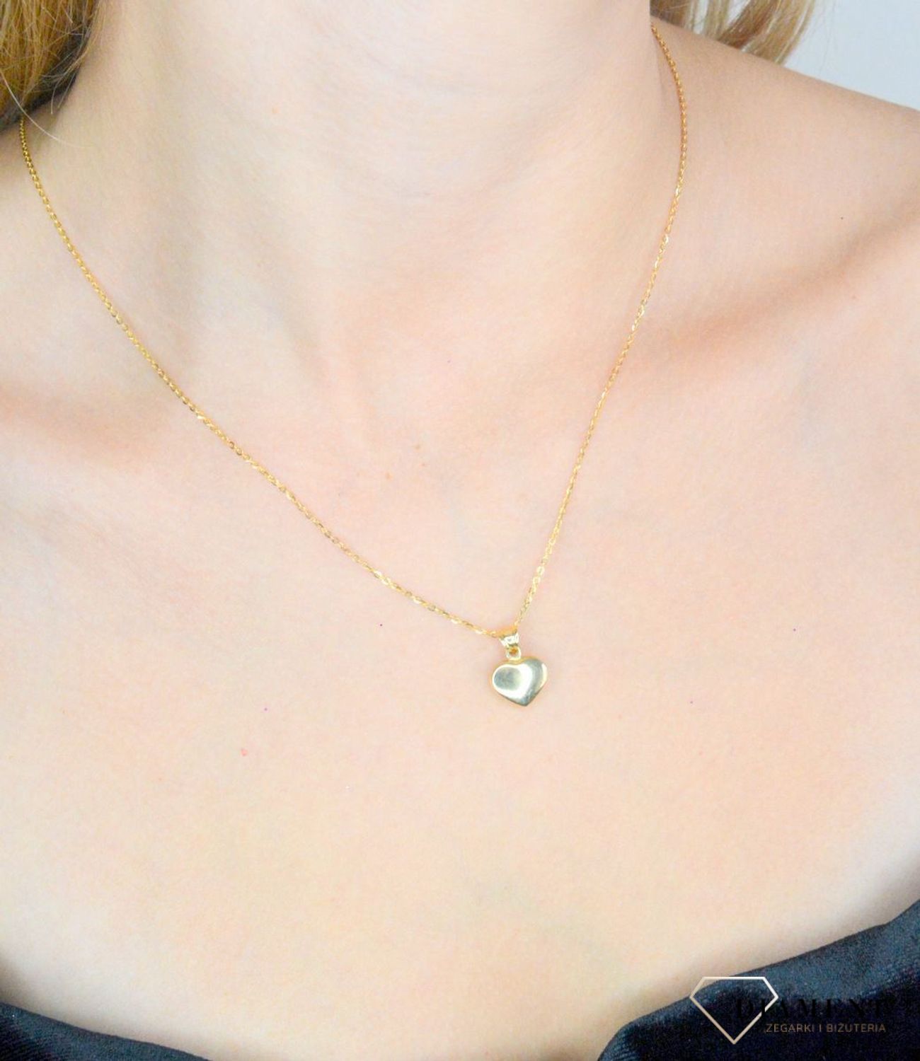 Złota zawieszka 585 wypukłe gładkie serduszko DIA-ZAW-11943-585. Złota zawieszka damska. Złota zawieszka próby 585. Złota zawieszka gładkie serce. Złota zawieszka idealna na prezent..jpg