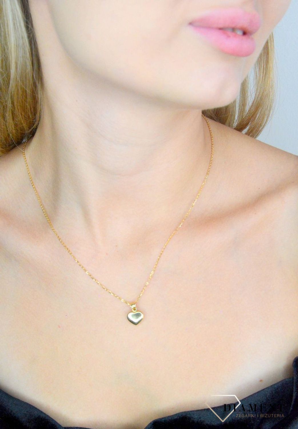 Złota zawieszka 585 wypukłe gładkie serduszko DIA-ZAW-11943-585. Złota zawieszka damska. Złota zawieszka próby 585. Złota zawieszka gładkie serce. Złota zawieszka idealna na prezent..jpg