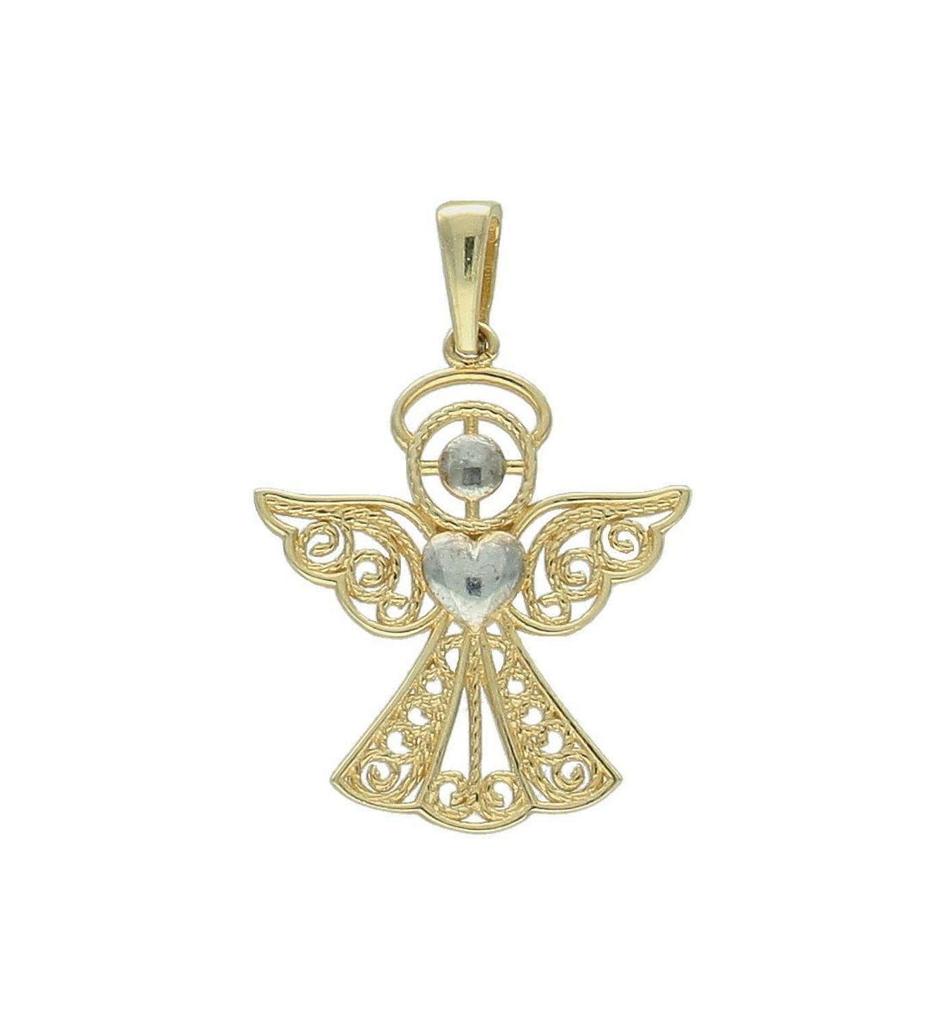 Złota zawieszka 585 ażurowy aniołek DIA-ZAW-12003-585. Złota zawieszka damska. Złota zawieszka próby 585. Złota zawieszka aniołek. Złota zawieszka idealna na prezent..jpg