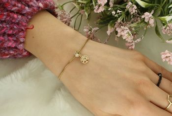 Zawieszka złota charms drzewko szczęścia próby 585, DIA-ZAW-12150-585, Ponadczasowa biżuteria w formie charmsów do bransoletki, pozwalająca każdej kobiecie skomponować bransoletkę wedle 2.jpg