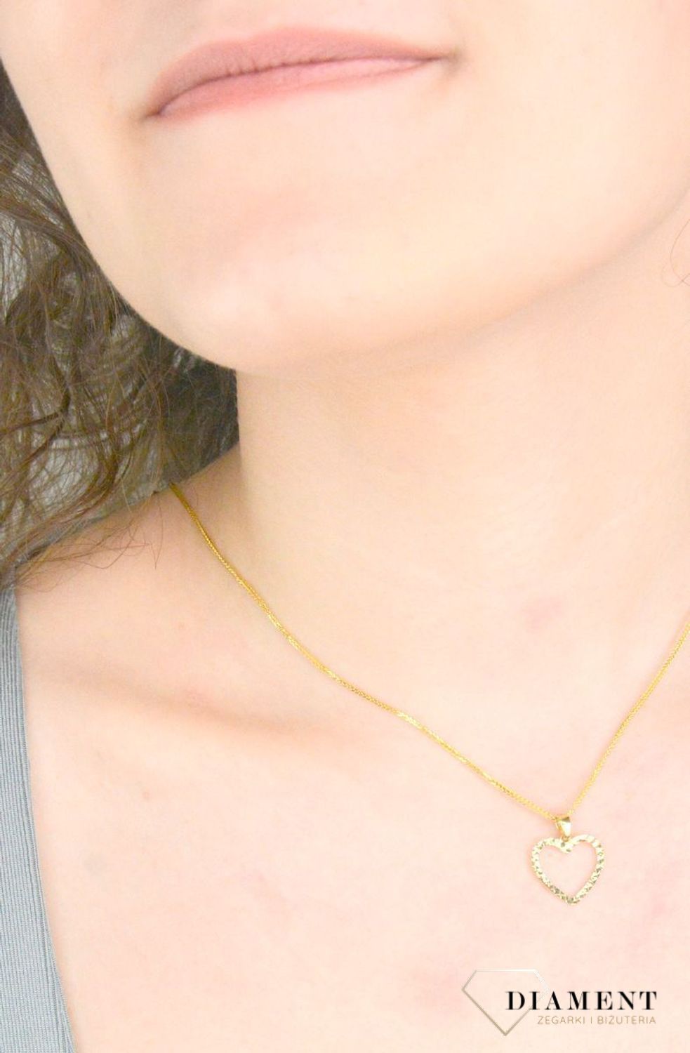 Zawieszka złota serce grawerowana próba 585, DIA-ZAW-12156-585.jpg