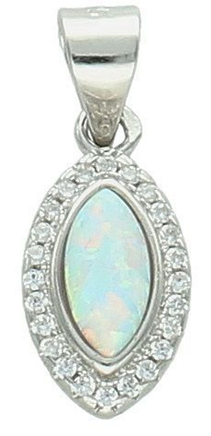 Srebrna zawieszka damska 925 z opalem i cyrkoniami DIA-ZAW-12227-925. Srebrna zawieszka damska. Srebrna zawieszka z opalem. Zawieszka srebrna do kompletu z kolczykami. Zawieszka z kamieniem na prezent.1.jpg