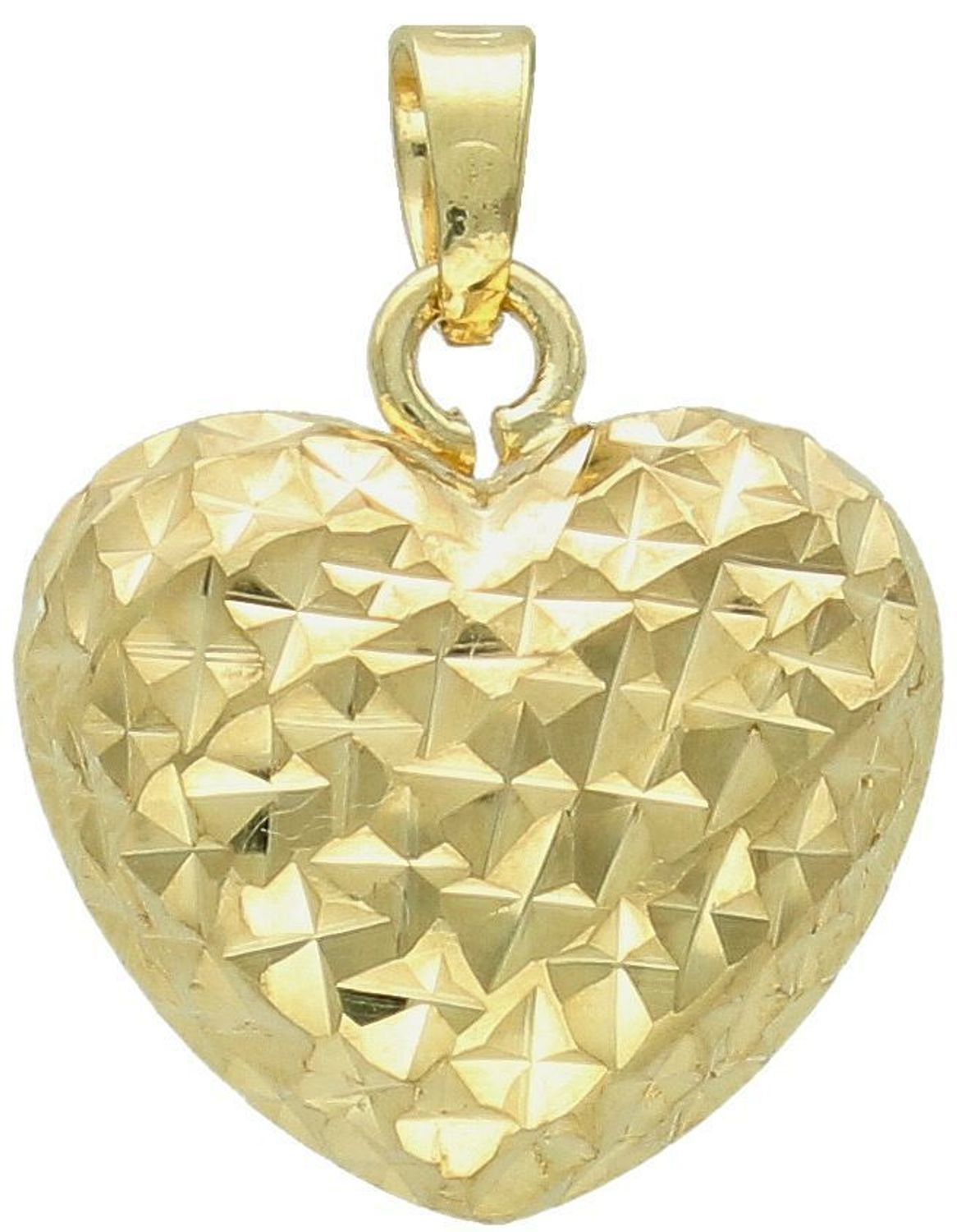 Zawieszka srebrna pozłacana serce grawerowane próba 925, DIA-ZAW-12332Z-925 Zawieszka w kształcie serca, wykonana z srebra próby 925, pozłacana na wysoki połysk, to subtelna i elegancka1.jpg