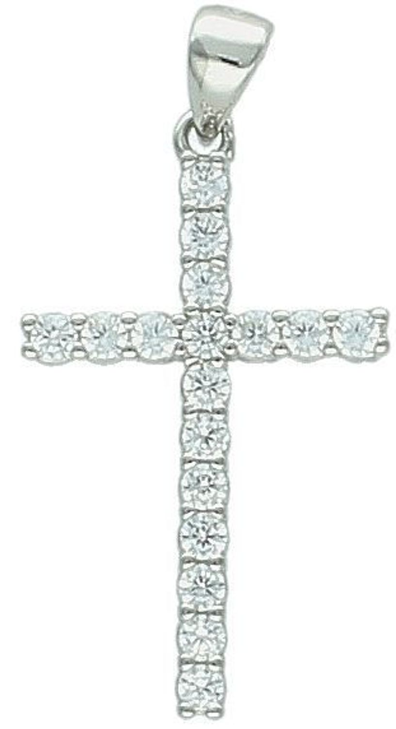 Srebrna zawieszka damska krzyż z cyrkoniami DIA-ZAW-12435-925. Srebrna zawieszka krzyż. Zawieszka krzyżyk z cyrkoniami. Zawieszka srebrna krzyż. Srebrny krzyżyk do łańcuszka.1.jpg