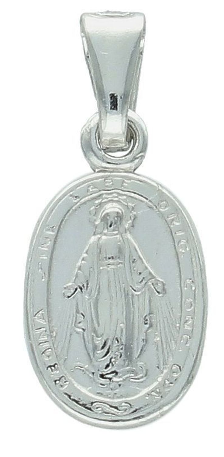 Srebrna zawieszka owalny medalik dwustronny Matka Boska Niepokalana DIA-ZAW-12538-925. Srebrna zawieszka owalny medalik. Srebrna zawieszka z Matką Boską. Zawieszka srebrna medalik. 11.jpg