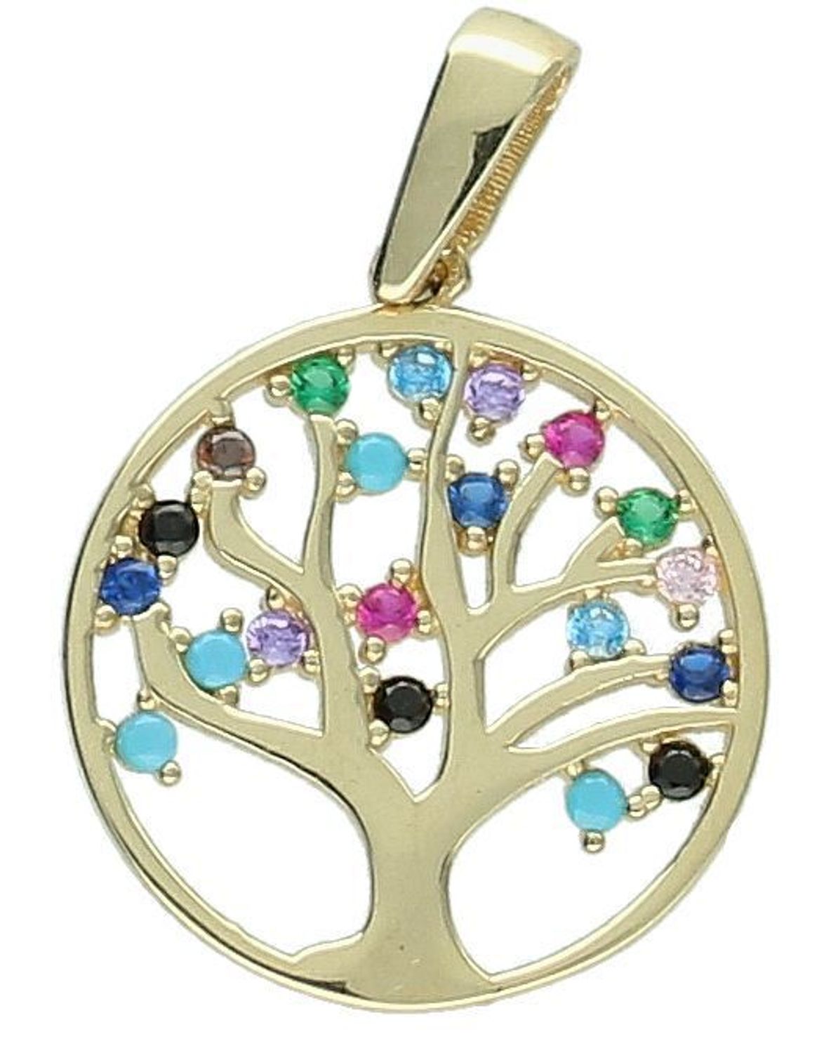 Zawieszka złota drzewko w cyrkonie próba 585, DIA-ZAW-12673-585 Wisiorek został wykonany z wysokiej jakości złota próby 585. Złoto to jeden z najpopularniejszych kruszców1.jpg