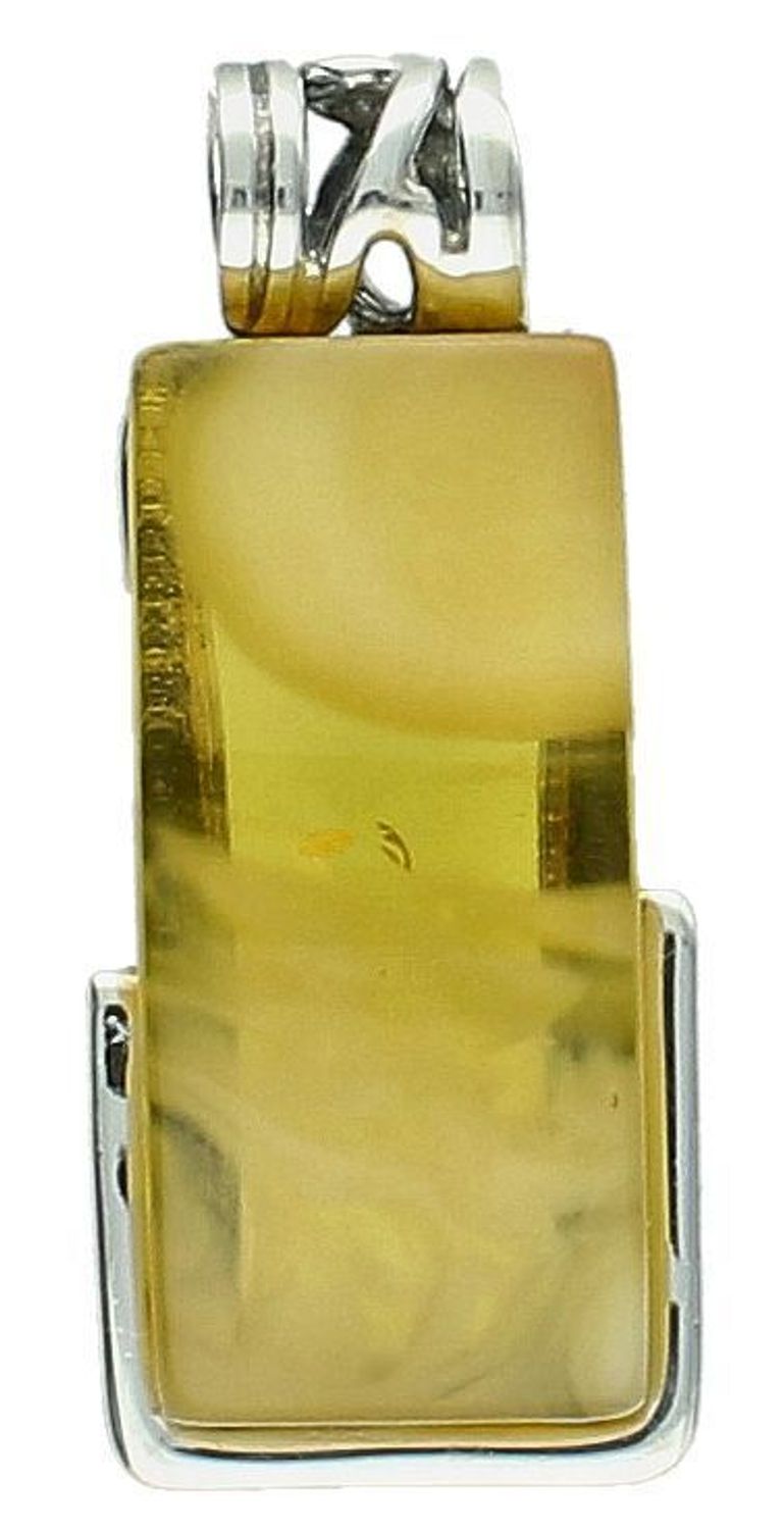 Zawieszka srebrna bursztyn prostokątny pr 925, DIA-ZAW-12734-925  Srebrna zawieszka bursztyn bałtycki w prostokątnym kształcie to propozycja od Sklepu Jubilerskiego Diament1.jpg