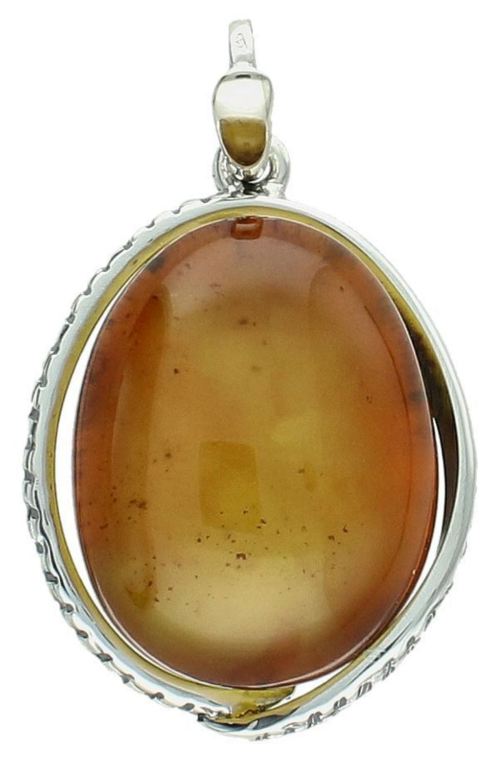 Zawieszka srebrna bursztyn owalny pr 925, DIA-ZAW-12735-925 Srebrna zawieszka bursztyn bałtycki w owalnym kształcie to propozycja od Sklepu Jubilerskiego Diament. 1.jpg