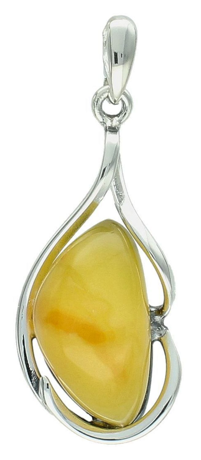 Zawieszka srebrna bursztyn bałtycki pr 925, DIA-ZAW-12737-925 Srebrna zawieszka bursztyn bałtycki w kształcie łezki to propozycja od Sklepu Jubilerskiego Diament. 1.jpg