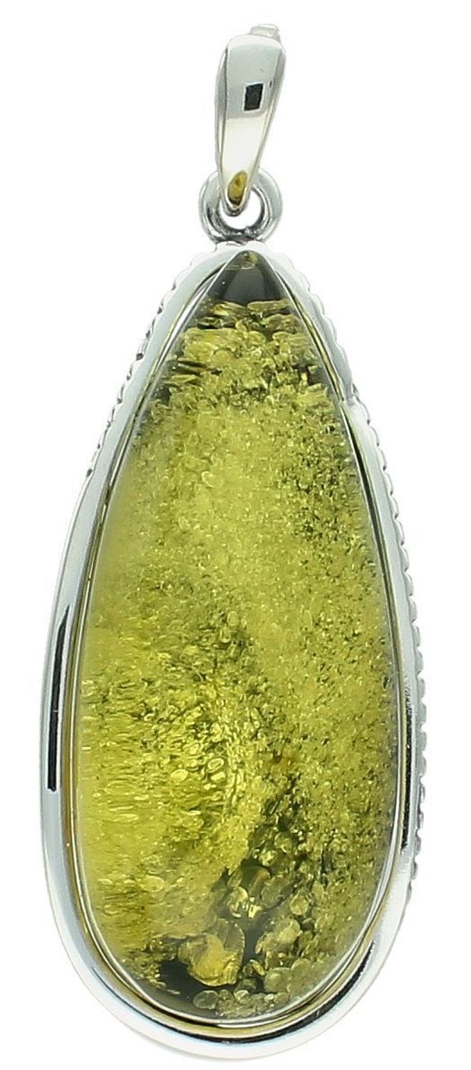 Zawieszka srebrna bursztyn bałtycki pr 925 DIA-ZAW-12762-925 Srebrna zawieszka bursztyn bałtycki w kształcie dużej łezki to propozycja od Sklepu Jubilerskiego Diament1.jpg