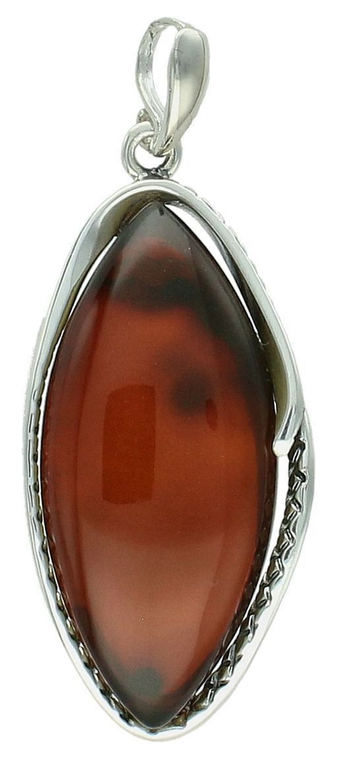 Zawieszka srebrna bursztyn bałtycki pr 925, DIA-ZAW-12763-925 Srebrna zawieszka bursztyn bałtycki w owalnym kształcie to propozycja od Sklepu Jubilerskiego Diament1.jpg