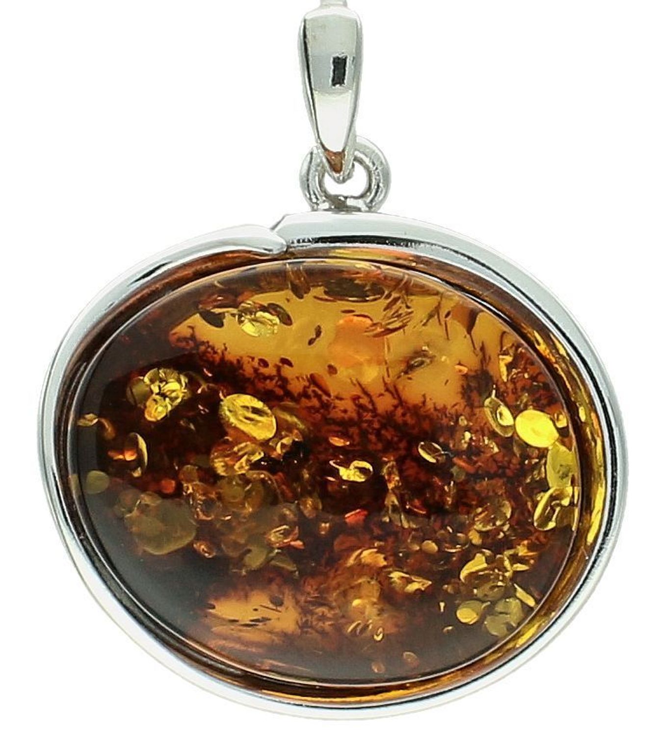 Zawieszka srebrna bursztyn brązowy pr 925, DIA-ZAW-12770-925 Srebrna zawieszka bursztyn bałtycki to propozycja od Sklepu Jubilerskiego Diament.1.jpg