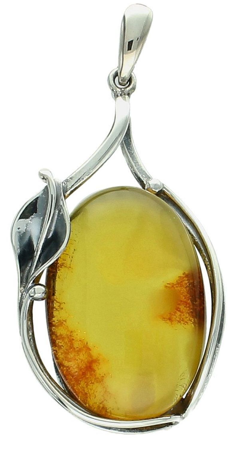 Zawieszka srebrna bursztyn bałtycki pr 925, DIA-ZAW-12774-925 Srebrna zawieszka bursztyn bałtycki w owalnym kształcie to propozycja od Sklepu Jubilerskiego Diament. 1.jpg