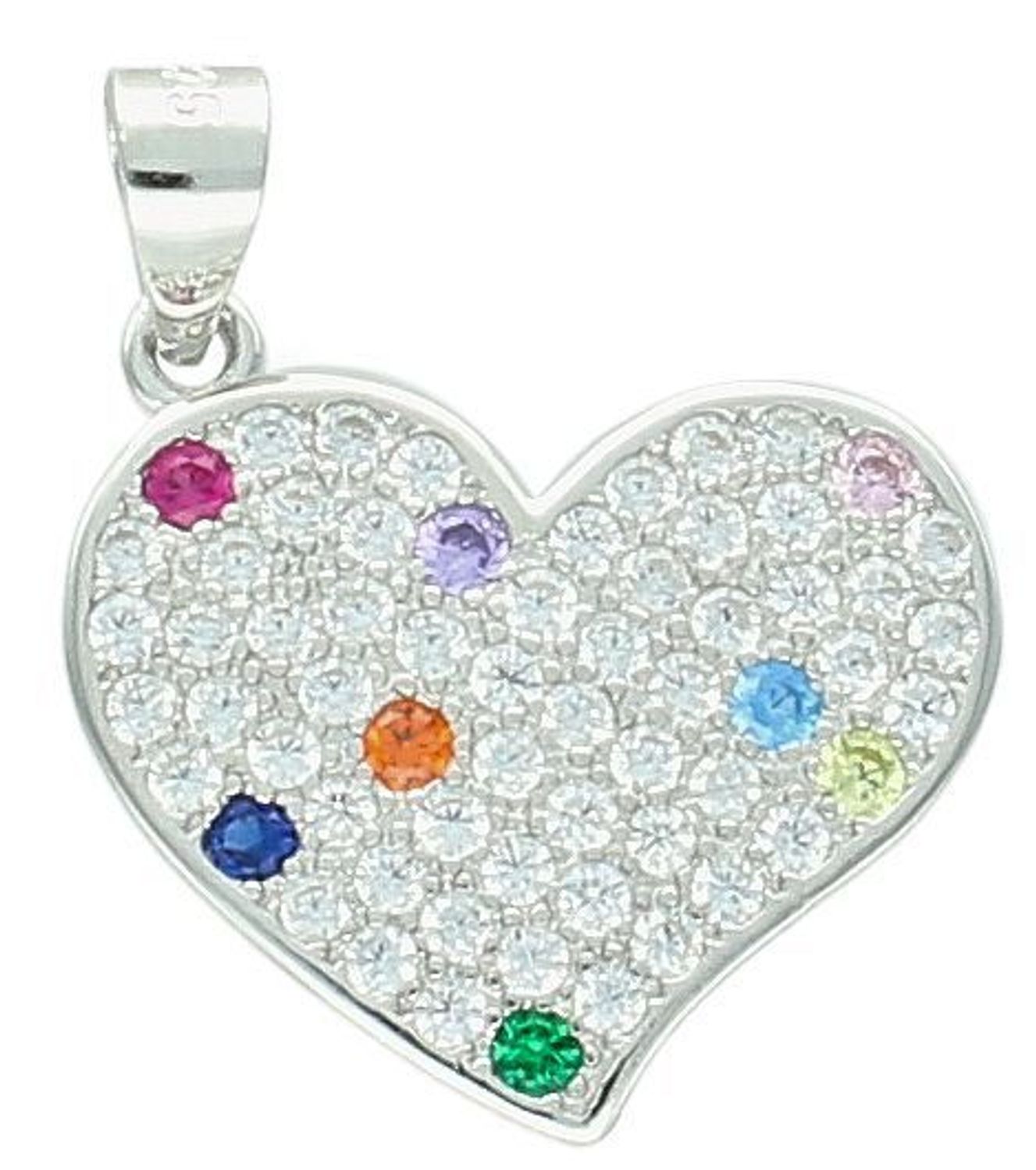 Zawieszka srebrne serce z cyrkoniami kolorowymi pr 925, DIA-ZAW-12784-925 Ag.jpg