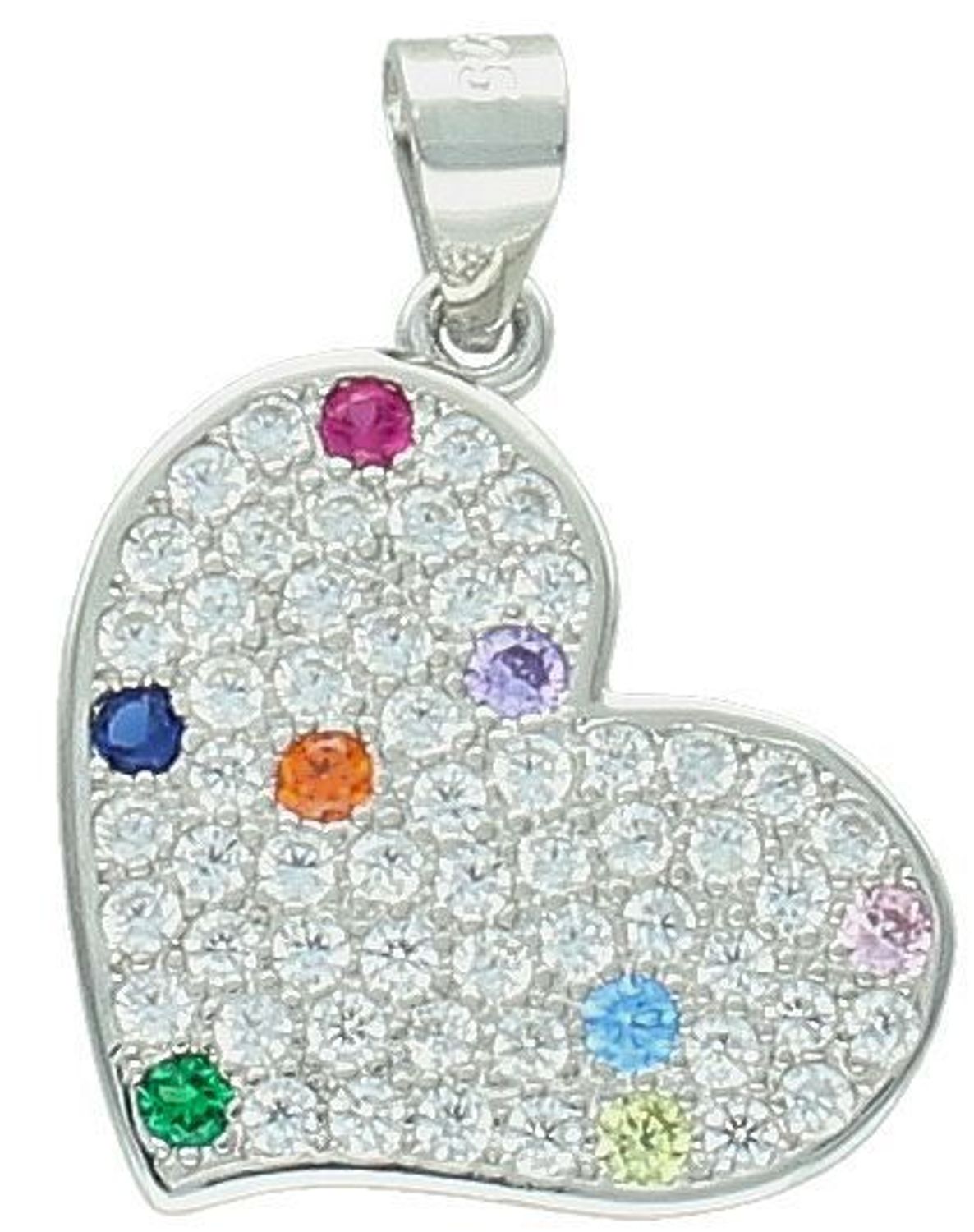 Zawieszka srebrne serce z cyrkoniami kolorowymi pr 925, DIA-ZAW-12784-925 Ag.jpg