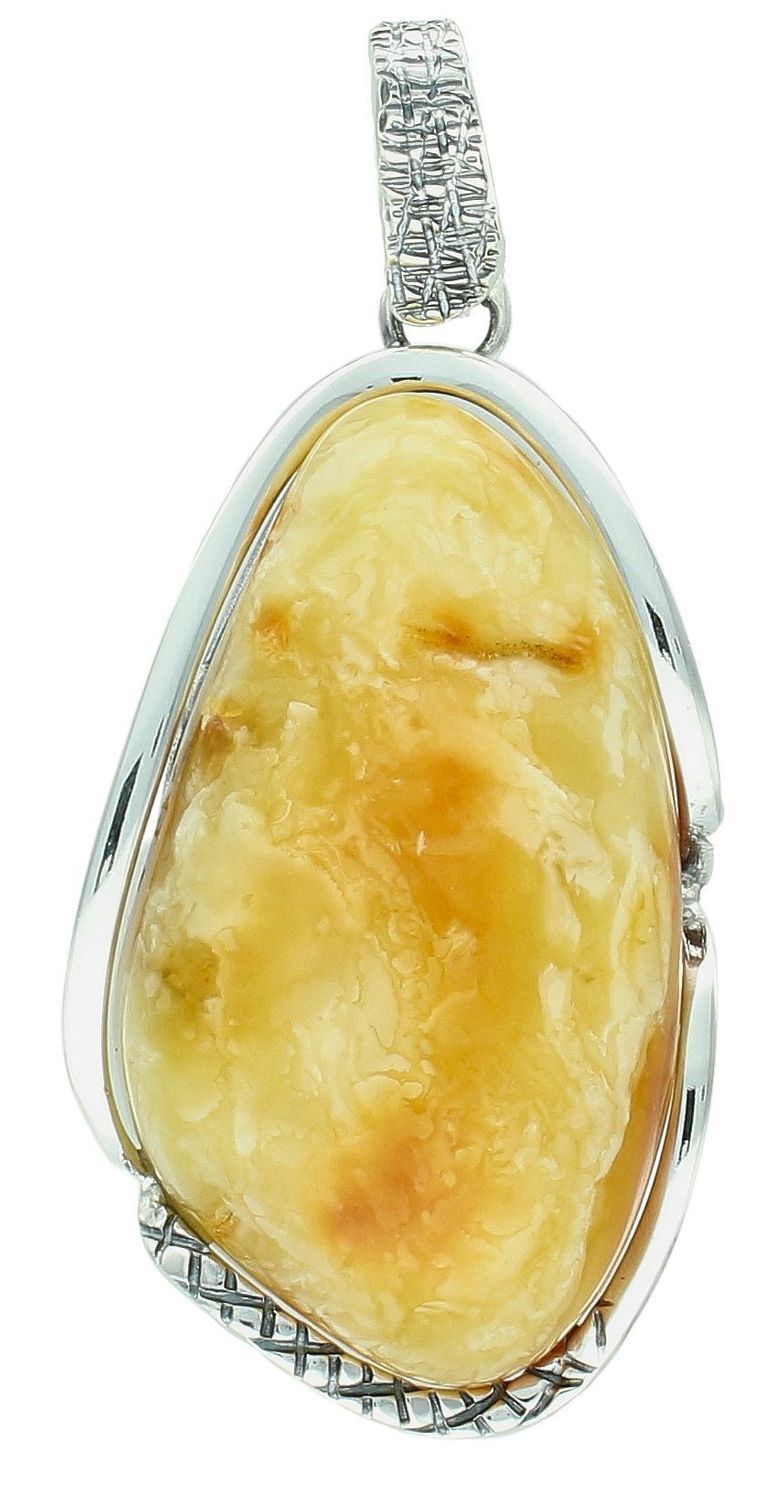 Zawieszka srebrna bursztyn bałtycki żółty pr 925, DIA-ZAW-12854-925 Srebrna zawieszka bursztyn bałtycki w nieregularnym kształcie to propozycja od Sklepu Jubilerskiego Diament1.jpg