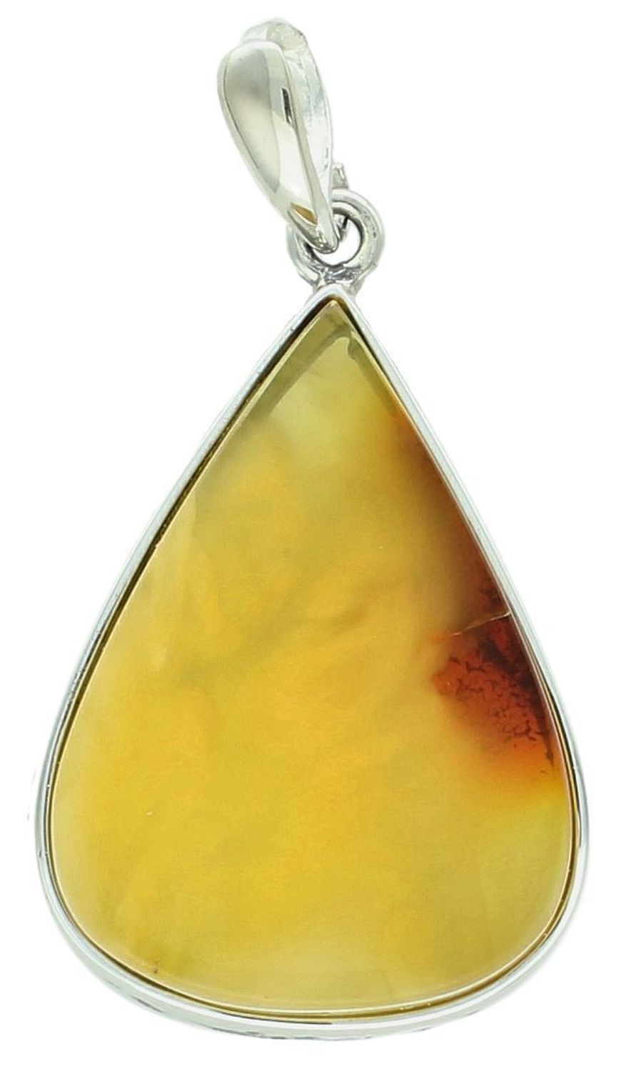 Zawieszka srebrny bursztyn bałtycki łezka pr 925, DIA-ZAW-12856-925 Srebrna zawieszka bursztyn bałtycki w kształcie łezki to propozycja od Sklepu Jubilerskiego Diament.1.jpg