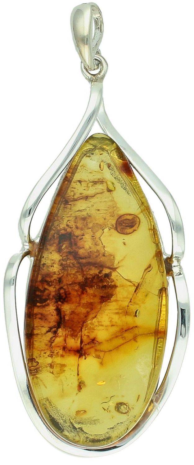 Zawieszka srebrna bursztyn owalny brązowy pr 925, DIA-ZAW-12857-925 Srebrna zawieszka bursztyn bałtycki w owalnym kształcie to propozycja od Sklepu Jubilerskiego Diament. Bursztyn osadzony1.jpg