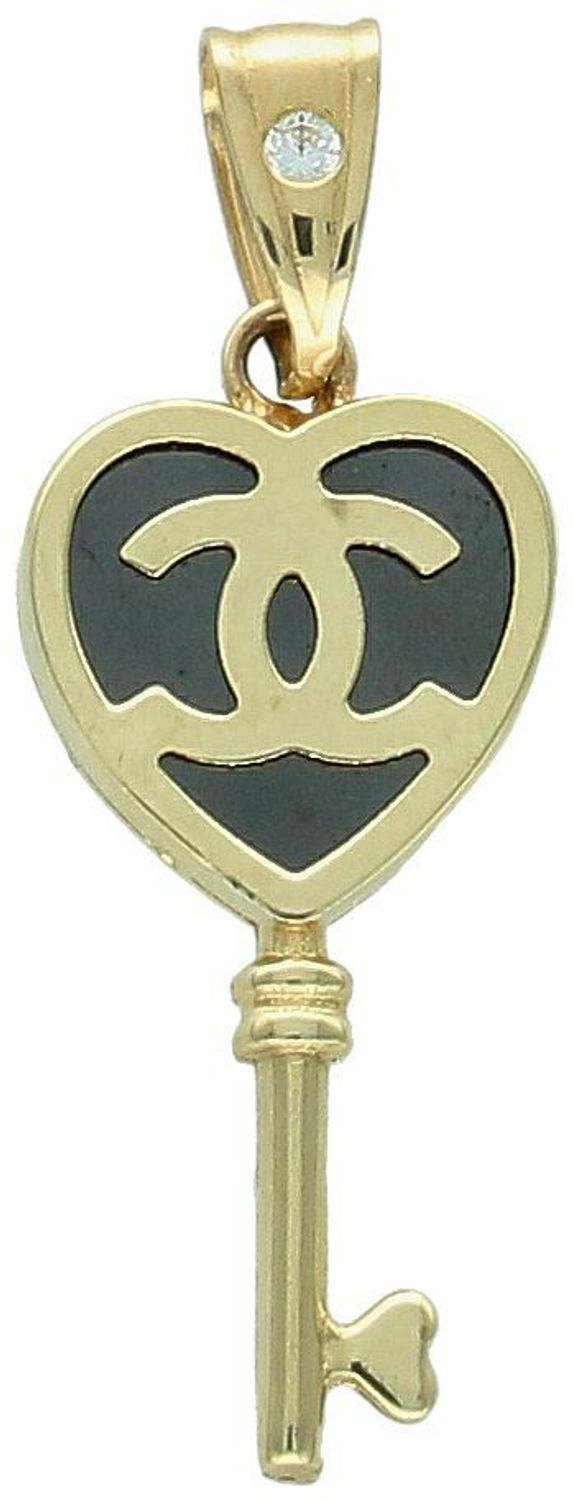 Zawieszka złota kluczyk z serduszkiem Chanelka próba 585, DIA-ZAW-12920-585 to elegancki i subtelny dodatek, który z pewnością przyciągnie uwagę. Wykonana z wysokiej jakości złota próby 585, 1.jpg